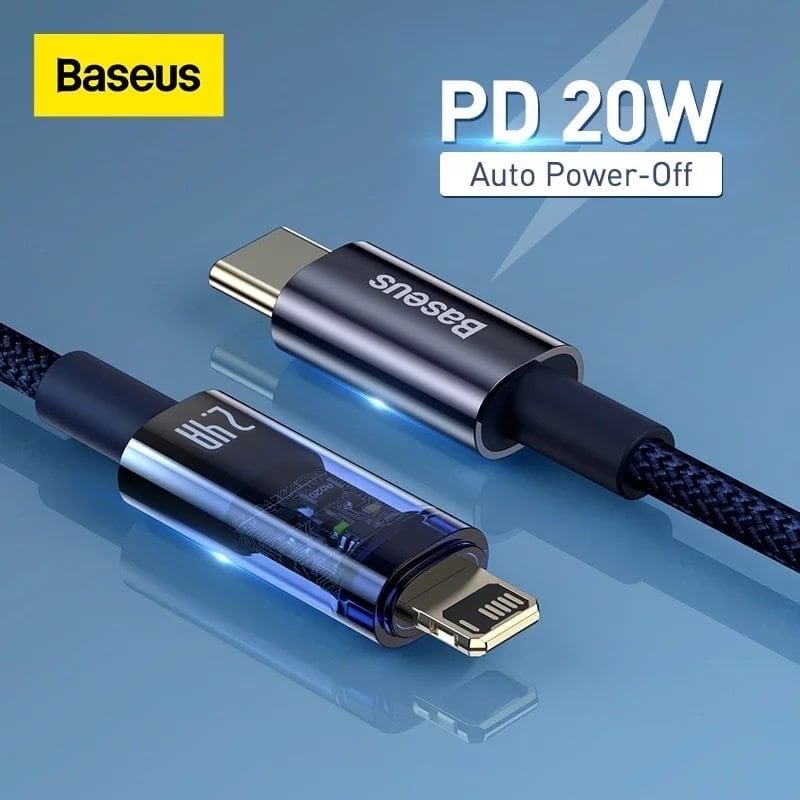 Cáp sạc nhanh tự ngắt Baseus Explorer C to Lightning – PD 20W, sạc và truyền dữ liệu, cho iPhone/iPad
