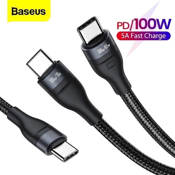 Cáp sạc nhanh 2 đầu Type C to Dual Type C Baseus Flash Series 100W (Type C to Type C x2, One-for-two, Power delivery Fast Charging Data Cable)