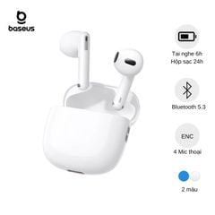 Tai Nghe Bluetooth Baseus WX5 True Wireless Earphone 4-Mic ENC Call Earbuds 30 Hours (Bluetooth 5.3, 0.06' Low Latency TWS Earphones)