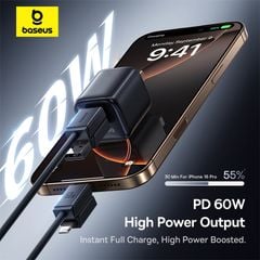 Cáp Sạc Nhanh 4-in-1 Baseus Versatile Two-for-Two U+C to C+L 60W (480Mbps)