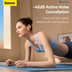 Tai nghe Bluetooth Baseus AirNora 2 – Nhỏ gọn thời trang, Hybrid ANC, Bluetooth 5.3, 30h pin, điều khiển qua app