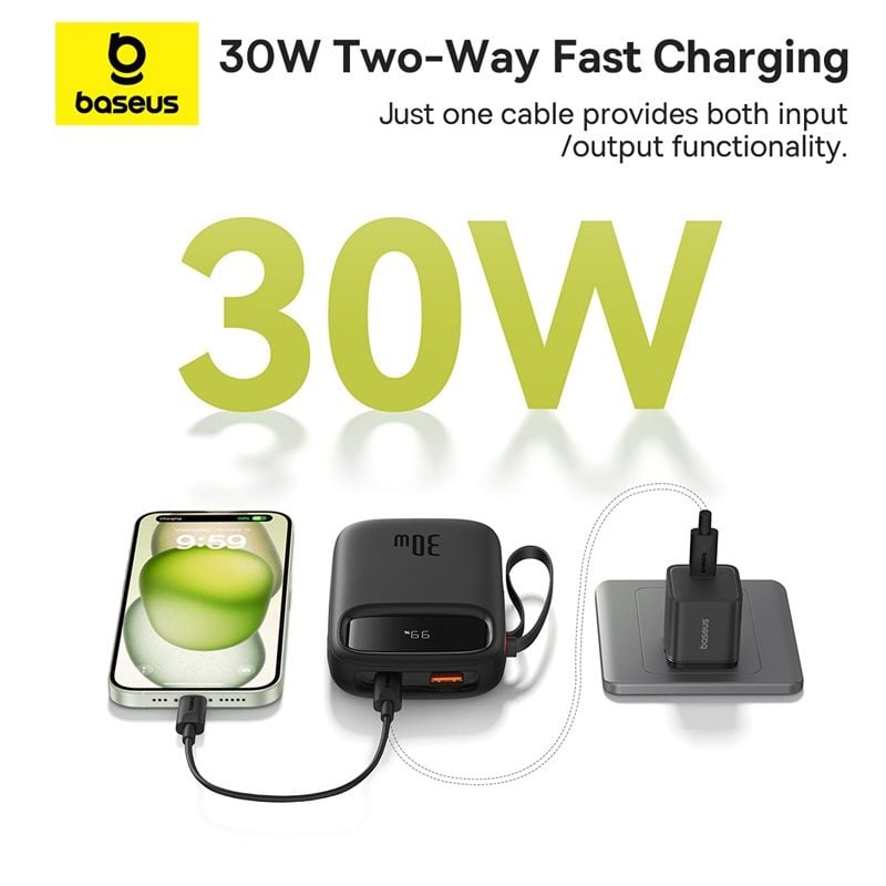 Pin Sạc Dự Phòng Baseus Qpow 2 Digital Display 30W (10000/20000mAh)