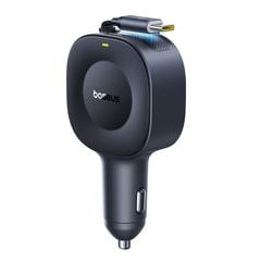 Tẩu Sạc Cho Ô Tô Baseus PrimeTrip VR2 30W (with 31.5-Inch Retractable Cable C+Type-C Port, Uninterrupted & Ultra-Safe Charging, 360° Rotation)
