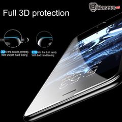 Kính cường lực 3D Baseus Silk Screen LV217 cho iPhone 6 7 8 / 6 7 8 Plus ( 0.23mm,Full màn hình, Viền dẽo 3D Soft Edge PET, Chống nứt bể mép)