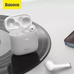 Tai nghe Bluetooth Baseus Encok W06 True Wireless Earphones (TWS, Wireless charger, APT-X Support, iP55, CVC Noise Canceling, New Upgrade Model 2021)