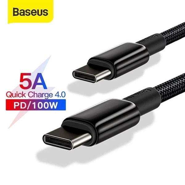 Cáp sạc nhanh và truyền dữ liệu Baseus Tungsten Gold Fast Charging Data Cable (100W)