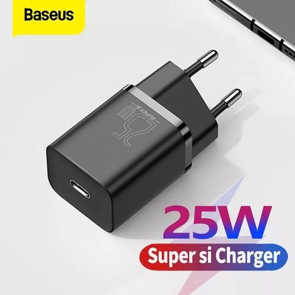 Bộ sạc nhanh Baseus Super Si 1C 25W Quick Charger Sets (PD/QC3.0 Quick charger, With Cable)