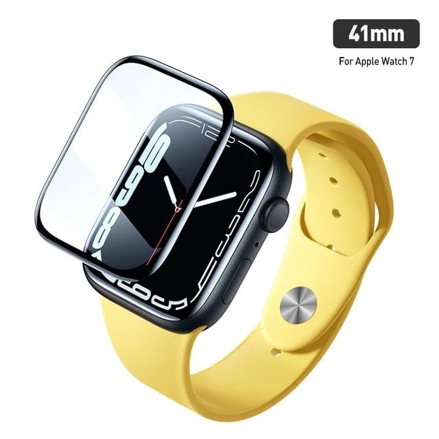 Kính Cường Lực Full Viền Chống Trầy Cho Apple Watch Full-coverage Curved-screen Crystal  Series 4/5/6/7/SE Ultra 40/41/44/45/49mm