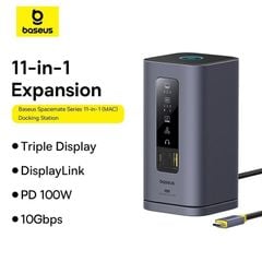 Hub Mở Rộng Đa Năng Baseus Spacemate Series 11-in-1 Docking Station MAC Version ( Xuất 3 màn hình mở rộng MST cho MAC OS )