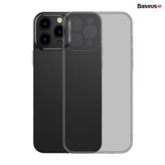Ốp lưng Baseus Frosted Glass iPhone 13 – Cường lực nhám, viền dẻo chống sốc, kèm kính full & bộ vệ sinh