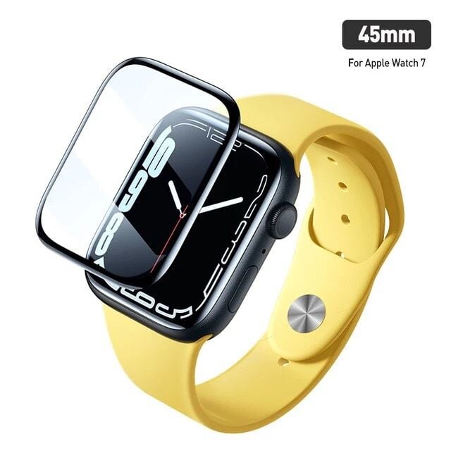 Kính Cường Lực Full Viền Chống Trầy Cho Apple Watch Full-coverage Curved-screen Crystal  Series 4/5/6/7/SE Ultra 40/41/44/45/49mm