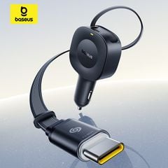 Tẩu Sạc Cho Ô Tô Baseus PrimeTrip VR2 30W (with 31.5-Inch Retractable Cable C+Type-C Port, Uninterrupted & Ultra-Safe Charging, 360° Rotation)