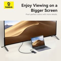 Hub Mở Rộng Kết Nối Đa Năng Baseus Nomos Series 6-in-1 (Dual Fast Charging, Type-C to HDMI 4K@60Hz*1, USB3.2*1, Type-C3.2*1, Type-C3.2 & PD20W*1, USB2.0*1+PD*1)
