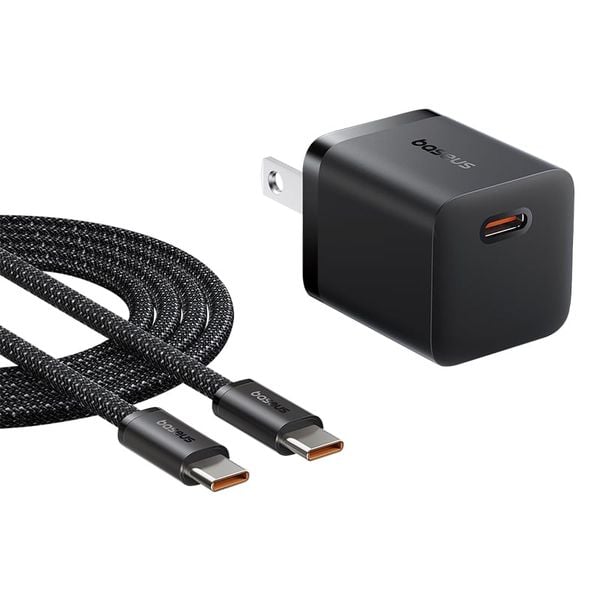 Combo Củ Sạc Nhanh Baseus GaN5 Fast Charger (mini) 1C 25W