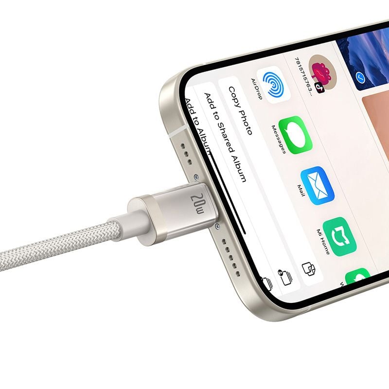 Cáp Sạc Nhanh C to Lightning Baseus Titanium Alloy 20W (480Mbps)