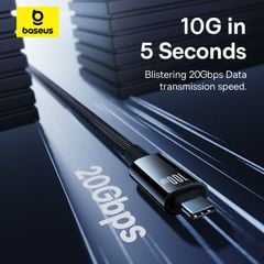 Cáp Sạc Nhanh Baseus Tungsten Gold C to C 100W (20V/5A, USB3.2, 4K@60Hz, 20Gbps)