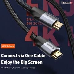 Cáp HDMI siêu nét Baseus Enjoyment Series 4K (HDMI Male To HDMI Male Adapter Cable)