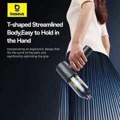 Máy Hút Bụi Cầm Tay Baseus AT Car (45W, 5000pa, 2000mAh*2pcs, <75dB)