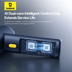 Máy Hút Bụi Cầm Tay Baseus AT Car (45W, 5000pa, 2000mAh*2pcs, <75dB)