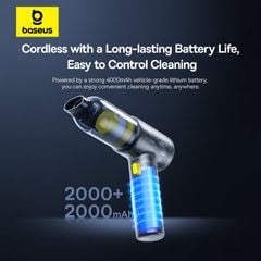 Máy Hút Bụi Cầm Tay Baseus AT Car (45W, 5000pa, 2000mAh*2pcs, <75dB)
