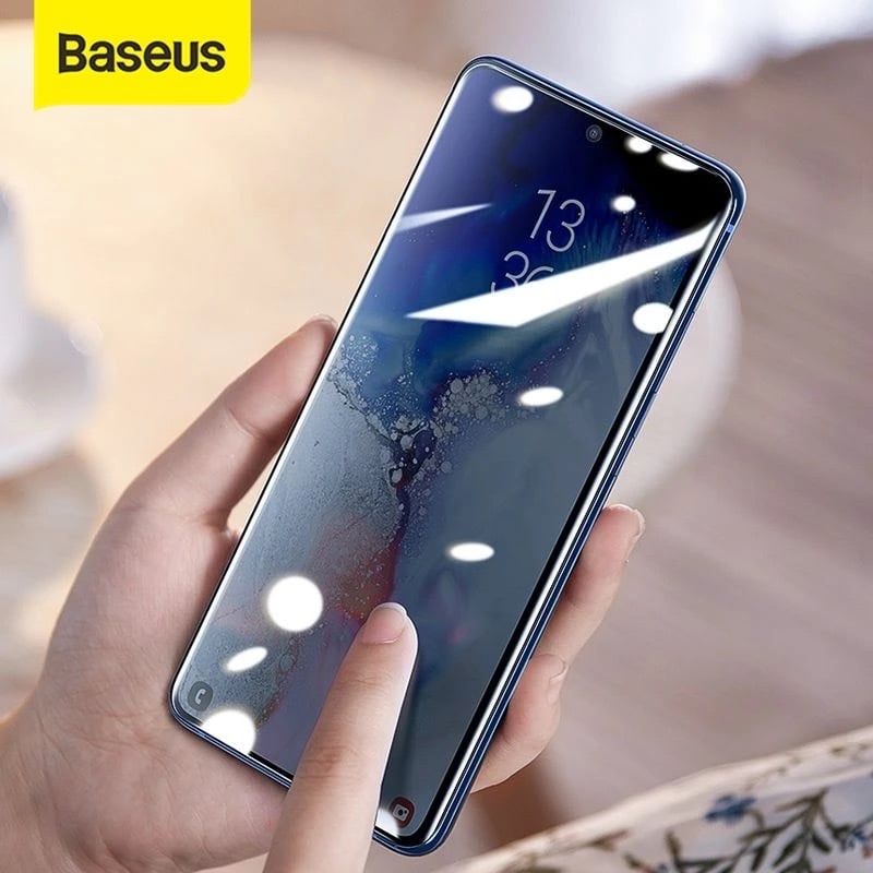 Kính cường lực UV 4 lớp chống trầy cho Samsung S20 Series Baseus 0.25mm Curved-screen UV Tempered Glass Screen Protector (Bộ 2 cái, Full keo, Full màn hình)