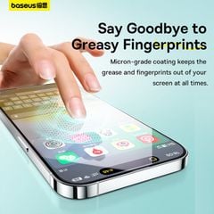 Kính Cường Lực Baseus Sapphire Series HD Tempered-Glass Screen Protector (with Built-in Dust Filter) for iP 15/16