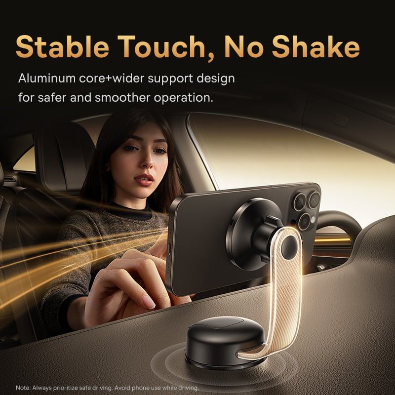 Giá Đỡ Điện Thoại Nam Châm Trên Ô Tô Baseus PrimeTrip C02 (Suction Cup Version, Flexible Aluminum Arm, 720° Full-Range View, Vacuum-Boosted Suction Cup, 18N Automotive-Grade Magnetic)