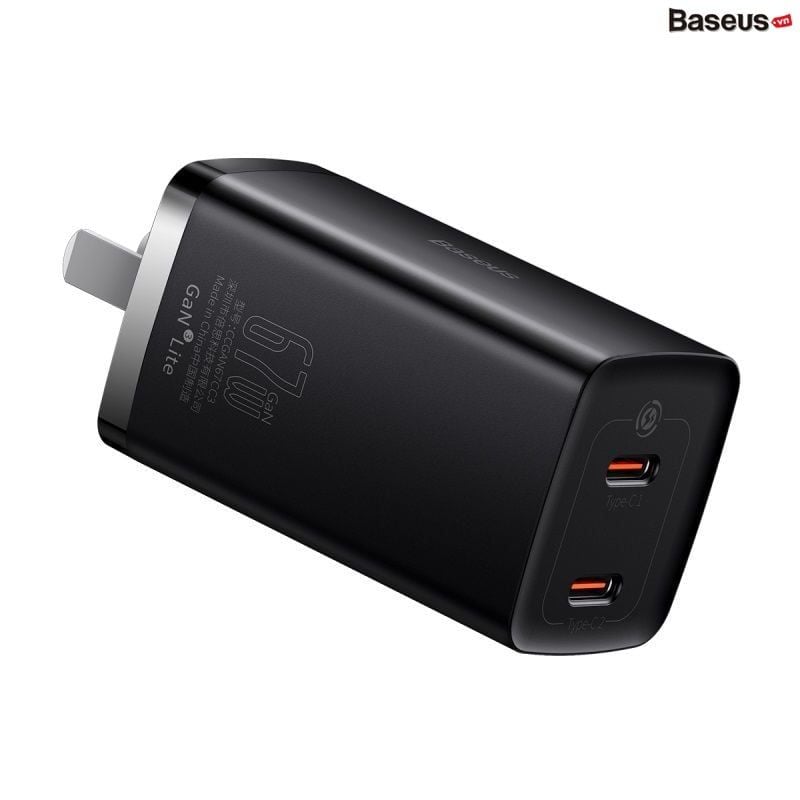 Bộ Sạc Nhanh Đa Năng Baseus GaN3 Lite Fast Charger 67W (Type C + USB Port, PD3.0/PPS/QC4.0/SCP/FCP Multi Quick Charge Protocol)