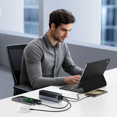 Pin Dự Phòng 2C+2A Baseus EnerGeek GP12 20800mAh 145W (with Digital Display, Bao gồm C to C Cable 1M 100W)