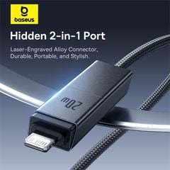 Cáp Sạc Nhanh 4-in-1 Baseus Versatile Two-for-Two U+C to C+L 60W (480Mbps)