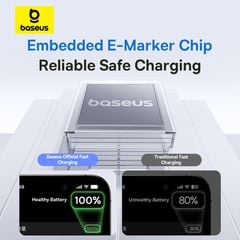 Cáp Sạc Nhanh C to C Baseus Display 2 100W (Digital Display, 480Mbps)
