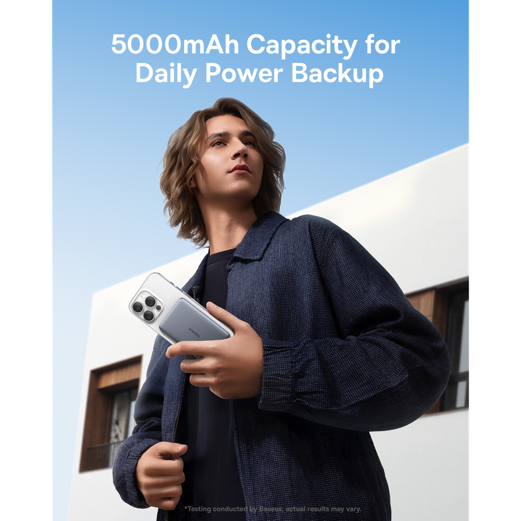 Pin Dự Phòng Không Dây Baseus PicoGo AM41 Ultra-Slim 5000mAh 20W (Sạc Không Dây 15W, Kèm Cáp C to C 0.3m 60W)