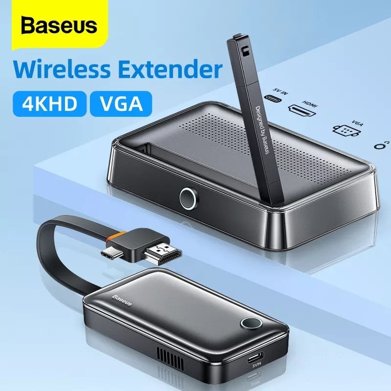 Baseus 4K Wireless Display: Công nghệ hiện đại và tiên tiến của Baseus giúp kết nối các thiết bị không dây với chất lượng hình ảnh đạt chuẩn 4K. Sự tương thích giữa các thiết bị và Baseus 4K Wireless Display đem lại trải nghiệm xem phim và chơi game hoàn hảo nhất.