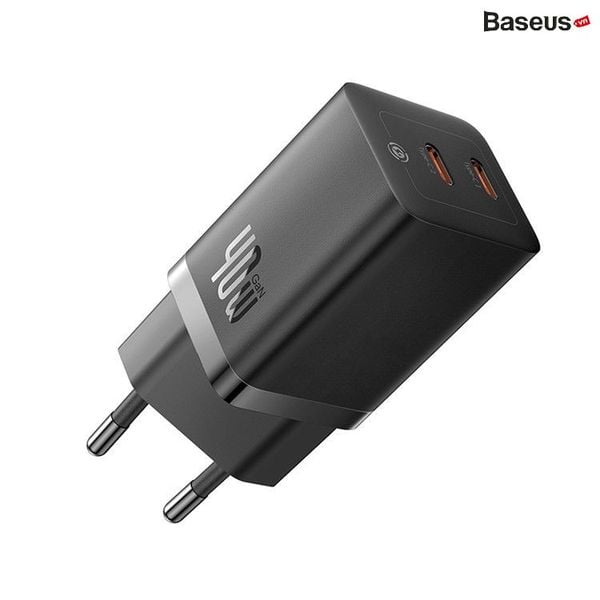 Củ Sạc Nhanh Baseus GaN5 Pro Fast Charger C+C 40W Dùng Cho iPhone Samsung Macbook iPad (Nhỏ gọn, sạc nhanh PD/Quick Charge)