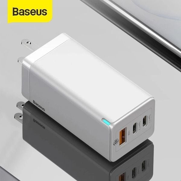 Bộ sạc nhanh Baseus GaN2 Pro Quick Charger 65W (Type Cx2 + USB, PD3.0/PPS/QC4.0/SCP/FCP Multi Quick Charge Protocol, GaN2 Technology)