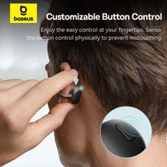 Tai nghe Bluetooth TWS Baseus Bowie MC1 OL Open-Ear (Bluetooth v5.4, 9H, Al Bass-Enhancement Algorithm & Full Sound Clarity, IP57, 0.8 mm Large Amplitude, AI ENC, Anti-Drop, 3-Magnet Driver Design, Customizable APP Control)