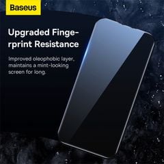 Kính Cường Lực Siêu Bền Baseus All-glass Tempered Glass Film 0.3mm Cho iPhone 14 13 Series (Pack of 2)