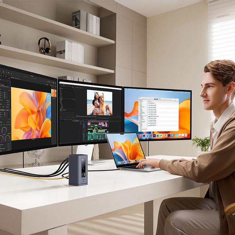 Hub Mở Rộng Đa Năng Baseus Spacemate Series 11-in-1 Docking Station MAC Version ( Xuất 3 màn hình mở rộng MST cho MAC OS )