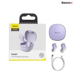 Tai nghe Bluetooth Baseus Encok True Wireless Earphones WM01 (TWS, Bluetooth 5.0, Stereo Earbuds, Touch Control, Noise Cancelling)