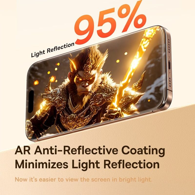 Kính Cường Lực Baseus Full-View HD for iP 15/16 Series (Full-Screen Coverage, Full-Screen Coverage, Superconducting Adhesive, UTG Flexible Glass, Anti-Fingerprint Electroplated, AR Anti-Reflective Coating, Includes Dustproof Installation Tool 2.0)