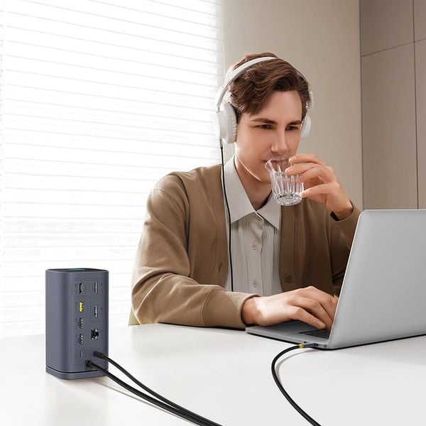 Hub Mở Rộng Đa Năng Baseus Spacemate Series 11-in-1 Docking Station MAC Version ( Xuất 3 màn hình mở rộng MST cho MAC OS )