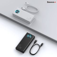 Pin sạc dự phòng 30000mAh Baseus Amblight 65W – 4 USB, Type-C in/out, Lightning, Micro, màn hình LED
