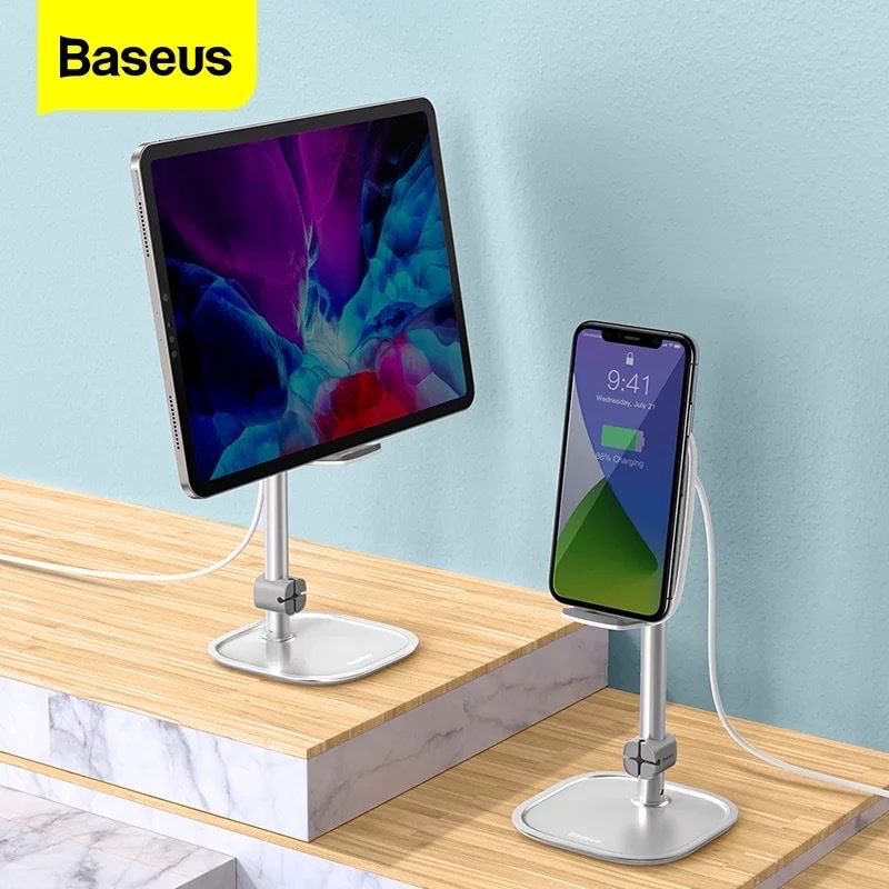 Bộ đế giữ điện thoại/ Tablet để bàn tích hợp sạc nhanh không dây Baseus Literary Youth Desktop Bracket (Telescopic + 15W Wireless Charging)