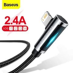 Cáp sạc Lightning đầu gâp chữ L Baseus Legend Series Elbow cho iPhone/iPad  (2.4A/480Mbps, LED/ Elbow Design, USB to Lightning Fast Charging)