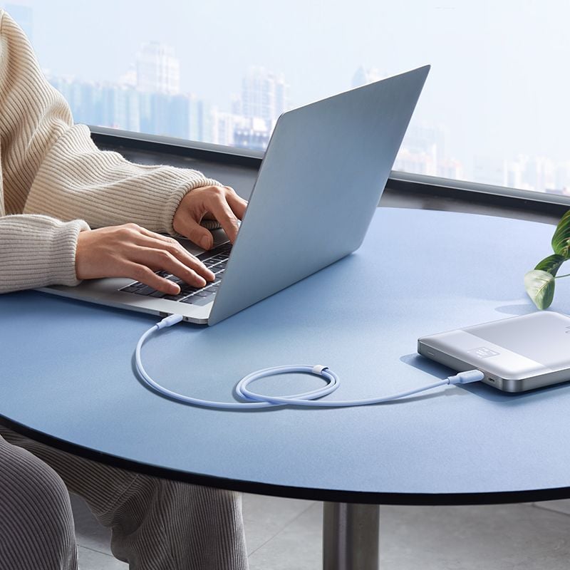 Cáp Sạc Nhanh Baseus Silky Series C to C 100W (480Mbps)
