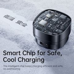 Tẩu Sạc Cho Ô Tô Baseus PrimeTrip VR1 60W (With 0.8m Retractable Cable (U+C) + Type-C, 180° Rotating Design, Dual Anti-Slip Clips, LED Indicator, 60W Triple Ports)