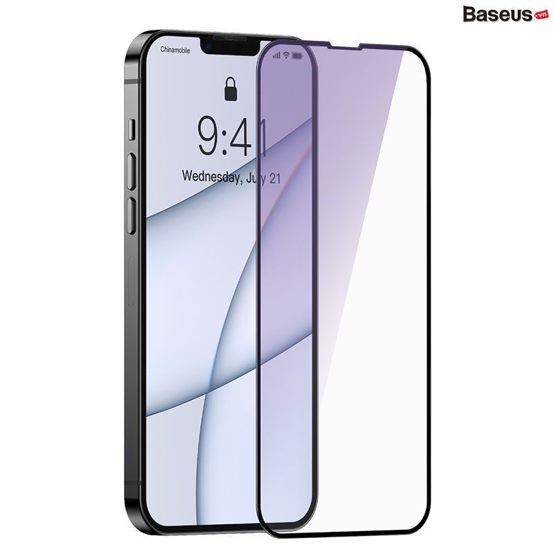 Kính cường lực bộ 2 miếng  Full viền Baseus 0.3mm Full-screen and Full-glass Tempered Glass Film For iP 13 2021