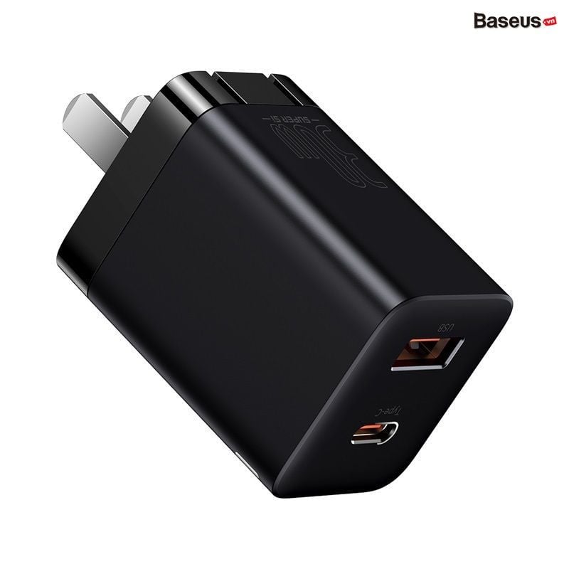 Sạc Nhanh Nhỏ Gọn Baseus Super Si Pro Quick Charger C+U 30W