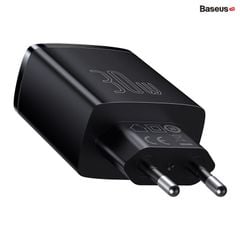 Cốc sạc nhanh siêu nhỏ gọn Baseus Compact Quick Charger 30W (USB dual port +Type C, 30w PD/QC3.0 Multi Quick Charge Support)