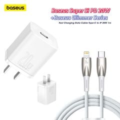 Bộ sạc nhanh, nhỏ gọn Baseus Super Si Quick Charger 20W dùng cho iPhone 12/iP11/XS Max (Type C, 20W/18W, PD/QC3.0 Quick charger)